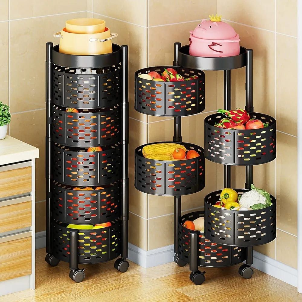 Heavy Steel Rotating Storage Trolley (Round)